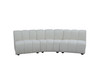 Divani Casa Olandi - Modern White Fabric Curved Sectional Sofa Set / VGEV-VG695-WHT-SET