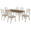 Ronnie 7-piece Rectangular Dining Table Set Rustic Cream / CS-108051-S7