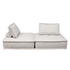 Platform 2-Piece Square Modular Lounger in Light Sand Fabric w/ Bolstered, Non-Skid Backrest / PLATFORMLGSD2PC