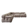 Paloma 5PC Modular 111 Inch Corner Sectional in Mink Tan Velvet / PALOMA1LC2AC1SC1RCTN