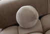 Set of (2) 10" Round Accent Pillows in Mink Tan Velvet / PILLOWBALLTN2PK