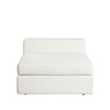 Muse Armless Chair in Mist White Performance Fabric / MUSEACWH
