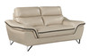 Modern Leather Upholstered Sofa and Loveseat / 168-BEIGE-2PC