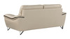 Modern Leather Upholstered Sofa and Loveseat / 168-BEIGE-2PC