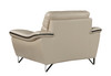 36" Modern Leather Upholstered Chair / 168-BEIGE-CH