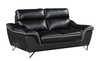 Modern Leather Upholstered Sofa Set / 168-BLACK