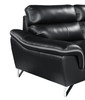 Modern Leather Upholstered Sofa and Loveseat / 168-BLACK-2PC