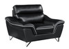 36" Modern Leather Upholstered Chair / 168-BLACK-CH