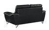 69" Modern Leather Loveseat / 168-BLACK-L