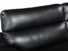 86" Modern Wood and Leather Upholstered Sofa / 168-BLACK-S