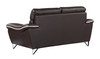 Modern Leather Upholstered Sofa Set / 168-BROWN