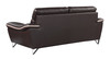 Modern Leather Upholstered Sofa and Loveseat / 168-BROWN-2PC