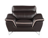 36" Modern Leather Upholstered Chair / 168-BROWN-CH