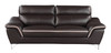 86" Modern Wood and Leather Upholstered Sofa / 168-BROWN-S