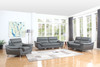 Modern Leather Upholstered Sofa Set / 168-GRAY
