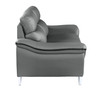 Modern Leather Upholstered Sofa Set / 168-GRAY