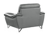 Modern Leather Upholstered Sofa Set / 168-GRAY