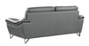 Modern Leather Upholstered Sofa and Loveseat / 168-GRAY-2PC