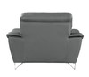 36" Modern Leather Upholstered Chair / 168-GRAY-CH