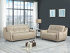 Leather Upholstered Sofa and Loveseat / 2088-BEIGE-2PC