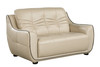 Leather Upholstered Sofa and Loveseat / 2088-BEIGE-2PC