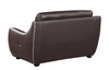 Modern Leather Upholstered Loveseat / 2088-BROWN-L