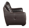 86" Modern  Leather Upholstered Sofa / 2088-BROWN-S