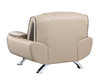 Modern Leather Upholstered Sofa Set with Wood Frame / 405-BEIGE