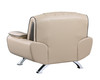 40" Modern Leather Upholstered Chair in Beige / 405-BEIGE-CH