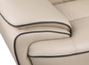 64" Modern Leather Upholstered Loveseat in Beige / 405-BEIGE-L