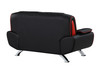 Modern Leather Upholstered Sofa and Loveseat in Black / 405-BLACK-2PC