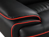64" Modern Leather Upholstered Loveseat in Black / 405-BLACK-L