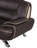 40" Modern Leather Upholstered Chair in Brown / 405-BROWN-CH