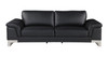 Genuine Italian Leather Upholstered Sofa Set in Black / 411-BLACK
