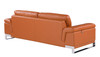 Genuine Italian Leather Upholstered Sofa Set in Camel Brown / 411-CAMEL