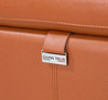 73" Genuine Italian Leather Loveseat in Camel Brown / 411-CAMEL-L