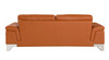 Modern Genuine Italian Leather Sofa in Camel Brown / 411-CAMEL-S