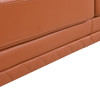 Modern Genuine Italian Leather Sofa in Camel Brown / 411-CAMEL-S