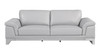 Modern Genuine Italian Leather Sofa in Light Gray / 411-LIGHT_GRAY-S