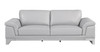 Genuine Italian Leather Upholstered Sofa Set in Gray / 411-LIGHT-GRAY