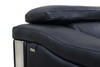 Genuine Italian Leather Upholstered Sofa Set in Black / 415-BLACK