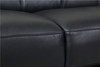 Genuine Italian Leather Sofa and Loveseat Set in Black / 415-BLACK-2PC