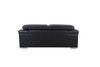 Genuine Italian Leather Sofa and Loveseat Set in Black / 415-BLACK-2PC