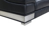 92" Modern Genuine Italian Leather Sofa in Black / 415-BLACK-S