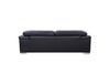 92" Modern Genuine Italian Leather Sofa in Black / 415-BLACK-S
