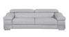 92" Modern Genuine Italian Leather Sofa in Light Gray / 415-LIGHT_GRAY-S