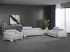 Genuine Italian Leather Upholstered Sofa Set in Light Gray / 415-LIGHT-GRAY