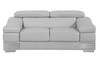Genuine Italian Leather Upholstered Sofa Set in Light Gray / 415-LIGHT-GRAY