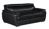Modern Leather Upholstered Recliner Sofa Set in Black / 4571-BLACK