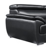 38" Modern Leather Upholstered Chair in Black / 4571-BLACK-CH